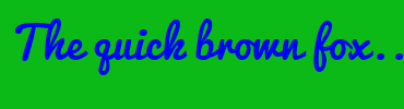 Image with Font Color 0007F0 and Background Color 0BBA16